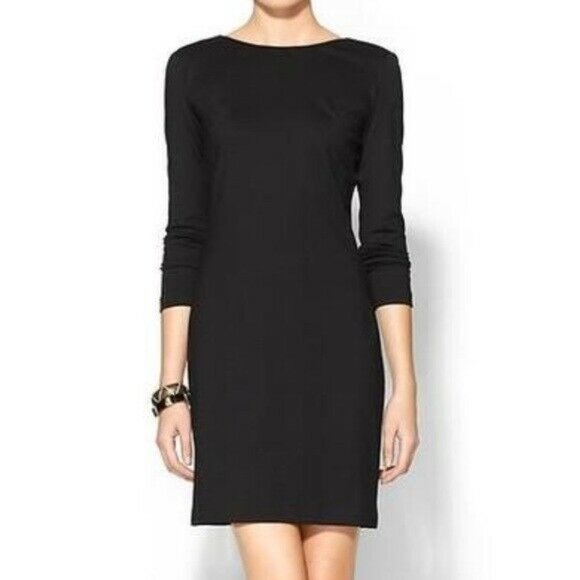 Dresses & Skirts - Ponte Sheath Cut Out Back Bow Long Sleeve Dress MD